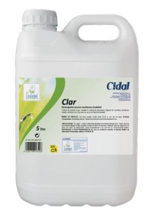 GARRAFA CLAR LIMPIADOR NEUTRO ECOLABEL 5KG