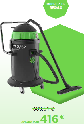 ASPIRADOR POLVO LIQUIDO 2 MOTORES YP 2/62 W&D